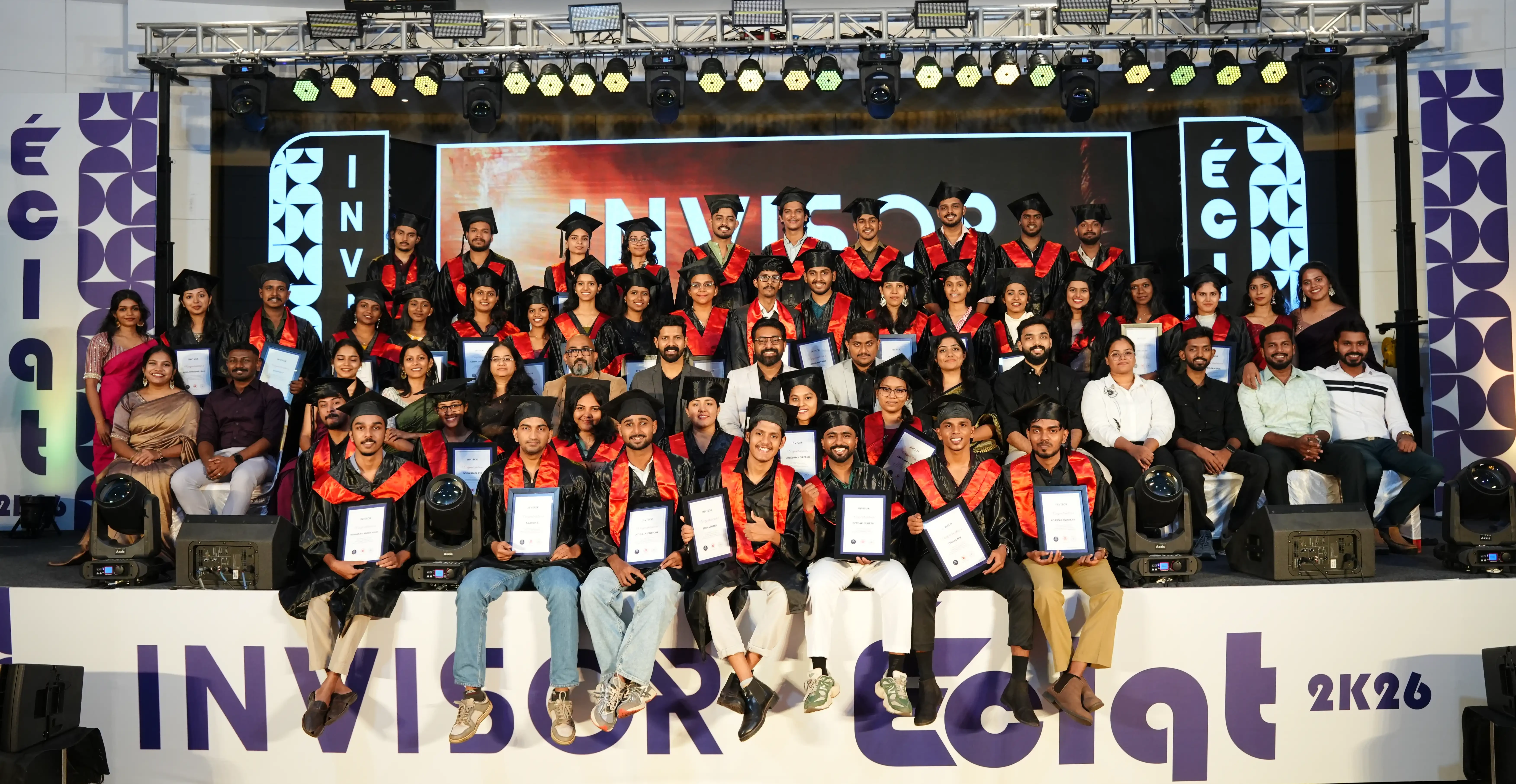 Eclat students graduation group photo